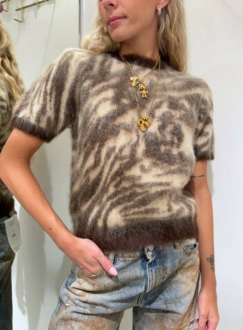Shop Online Maglione girocollo maculato in mohair Vicolo