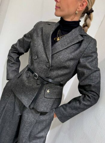 Shop Online Blazer corto doppiopetto antracite Souvenir