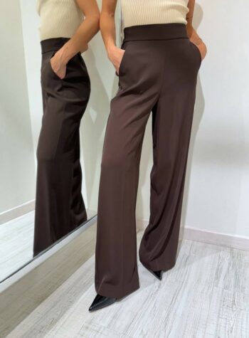 Shop Online Pantalone fluido moro con elastico Vicolo