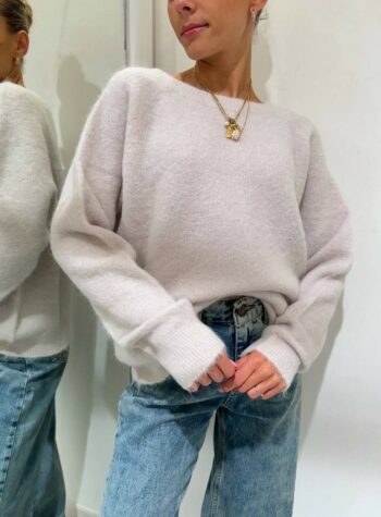 Shop Online Maglione girocollo manica raglan avorio Kontatto