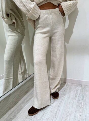 Shop Online Pantalone in maglia burro costine fondo Souvenir