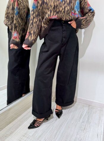 Shop Online Jeans nero palazzo corto Souvenir