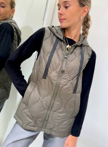 Shop Online Piumino smanicato verde militare HaveOne