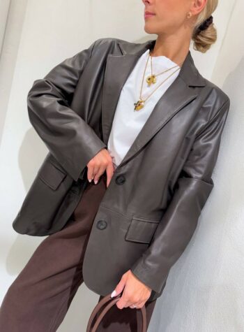Shop Online Giacca in vera pelle moro Vicolo