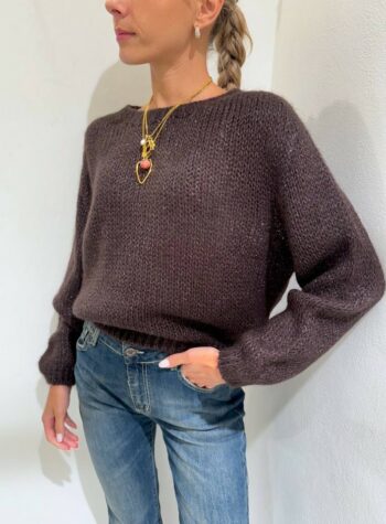 Shop Online Maglione moro in mohair con lurex Souvenir