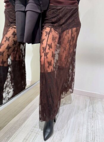 Shop Online Longuette semitrasparente in pizzo moro Vicolo
