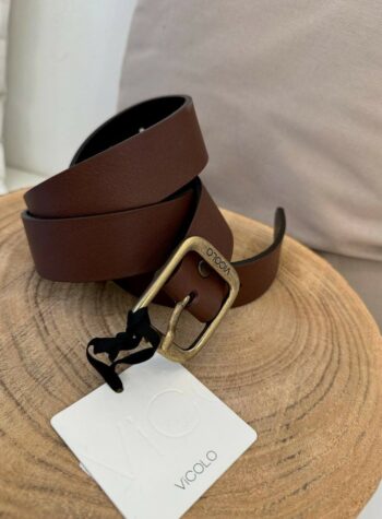 Shop Online Cintura moro con fibbia dorata scritta logo Vicolo