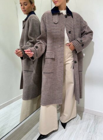Shop Online Cappotto hand made micro quadro Vicolo