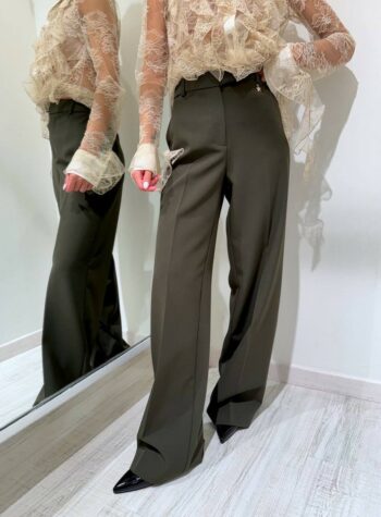 Shop Online Pantalone verde militare palazzo Souvenir
