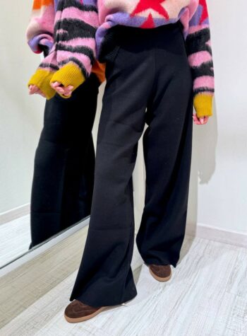 Shop Online Pantalone in maglia nero The Look Archive