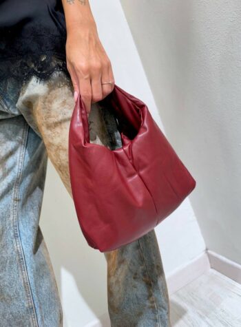 Shop Online Borsa piccola morbida bordeaux Hinnominate