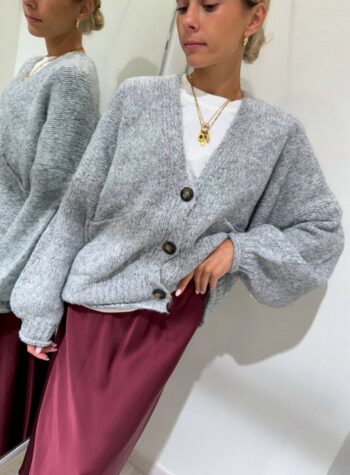 Shop Online Cardigan over in maglia grigio HaveOne