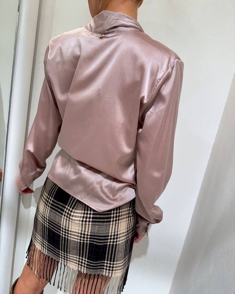 Blusa rosa in seta con fiocco Souvenir Shop Online Blusa rosa in seta con fiocco Souvenir