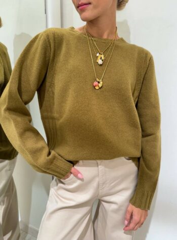 Shop Online Maglia ampia girocollo muschio Annarita N