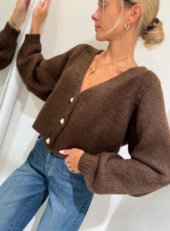 Shop Online Cardigan moro bottoni gioiello HaveOne