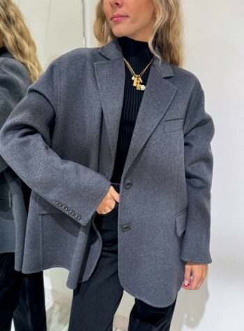 Shop Online Cappotto hand made corto antracite ovetto Vicolo