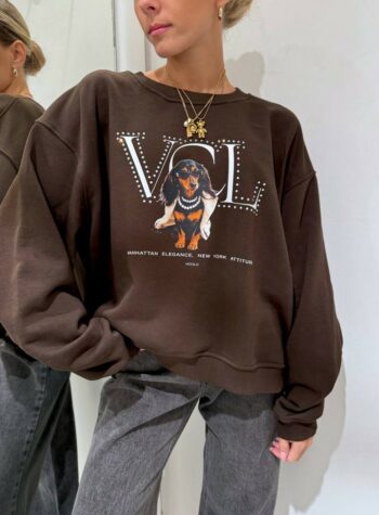 Shop Online Felpa oversize moro VCL bassotto Vicolo