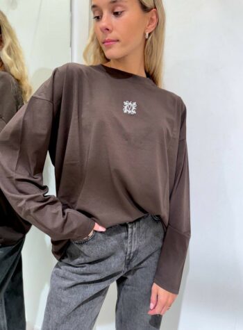 Shop Online Maglietta moro con monogram bianco Vicolo