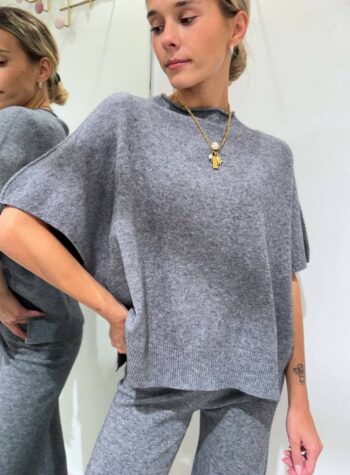 Shop Online Maglia ampia grigia pipistrello Kontatto