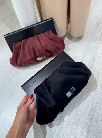Shop Online Pochette alamak in velluto nera Twentyfourhaitch