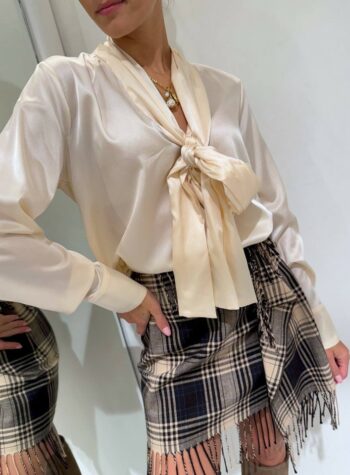 Shop Online Blusa riso in seta con fiocco Souvenir