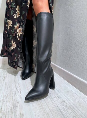 Shop Online Stivale alto nero in vera pelle Ovyè