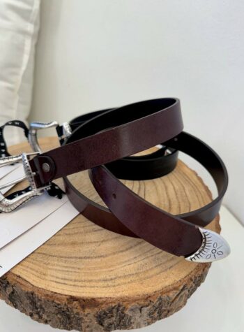 Shop Online Cintura moro in vera pelle fibbia squadrata HaveOne