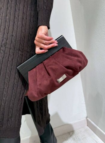 Shop Online Pochette alamak in velluto bordeaux Twentyfourhaitch