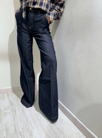 Shop Online Jeans Elena palazzo blu Vicolo