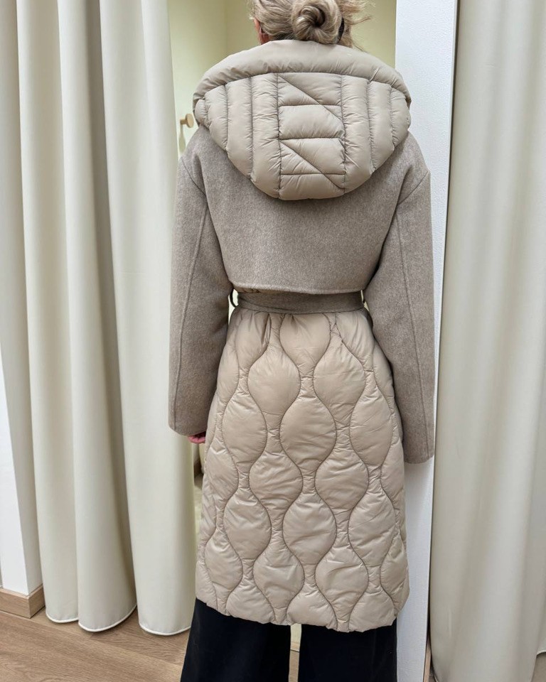 Cappotto imbottito beige mèlange Vicolo Shop Online Cappotto imbottito beige mèlange Vicolo