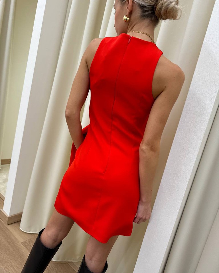 Vestito Angri corto rosso con fiocchi Odì Odì Shop Online Vestito Angri corto rosso con fiocchi Odì Odì