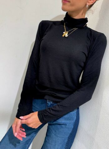 Shop Online Dolcevita manica lunga nero Kontatto