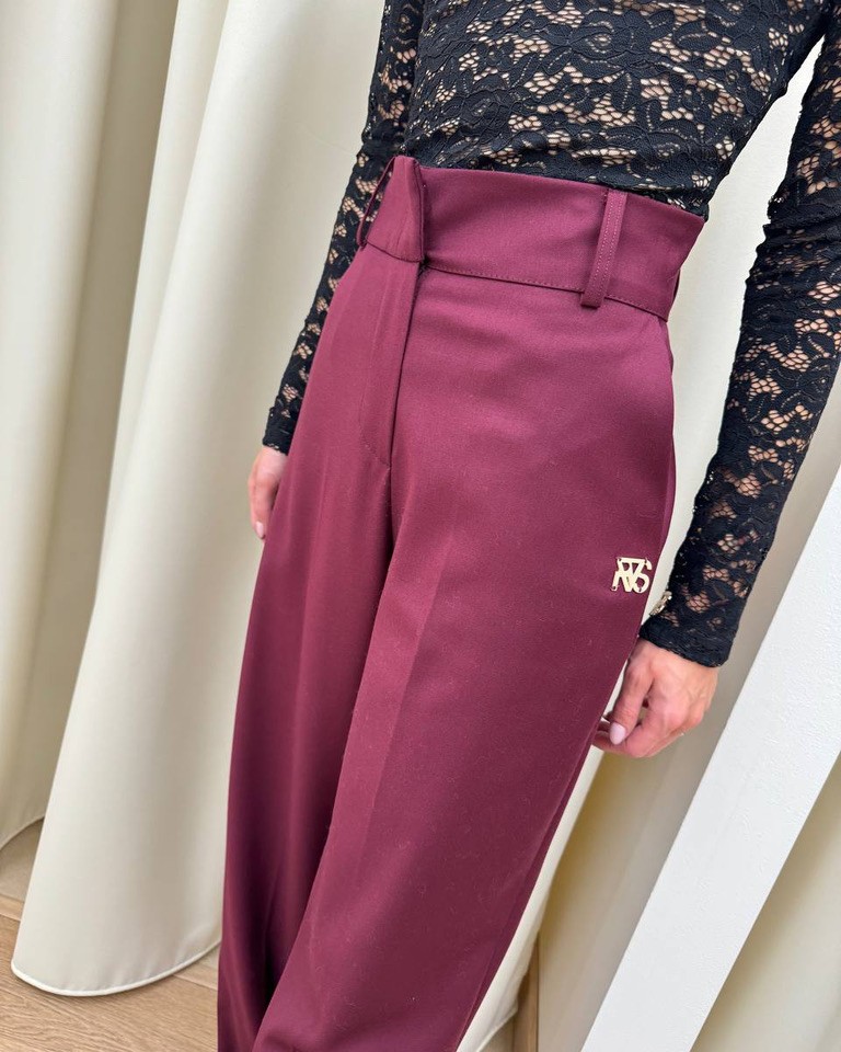 Pantalone palazzo bordeaux Revise Shop Online Pantalone palazzo bordeaux Revise