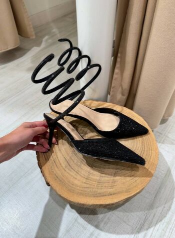 Shop Online Slingback Arietis nero con strass Twentyfourhaitch