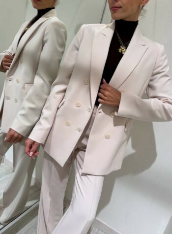 Shop Online Blazer crema doppiopetto avvitato Souvenir