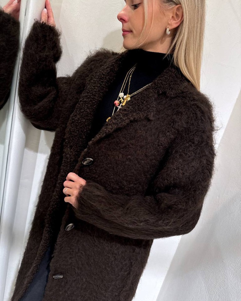Cappotto teddy moro Kontatto Shop Online Cappotto teddy moro Kontatto