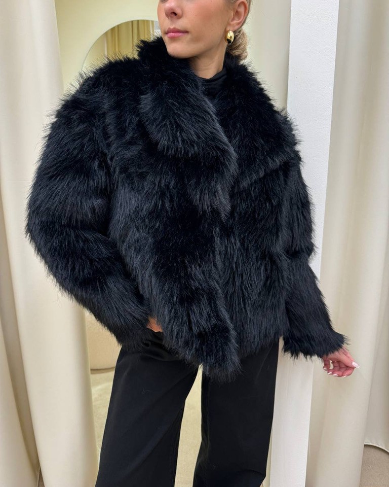 Eco pelliccia Mia nera Odì Odì Shop Online Eco pelliccia Mia nera Odì Odì