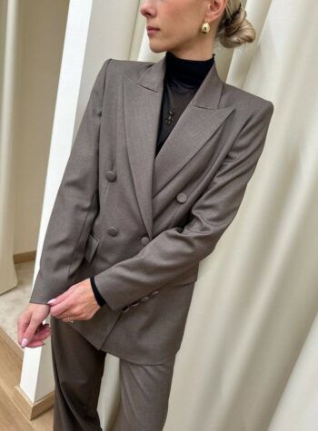 Shop Online Blazer tortora doppiopetto Revise