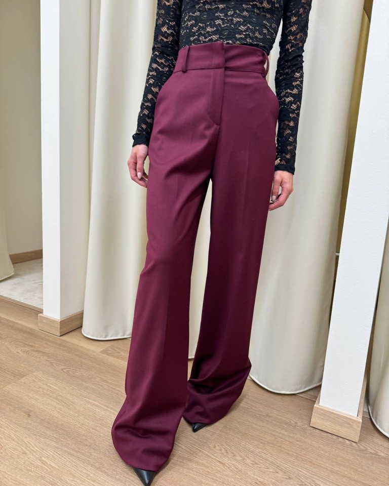 Pantalone palazzo bordeaux Revise Shop Online Pantalone palazzo bordeaux Revise