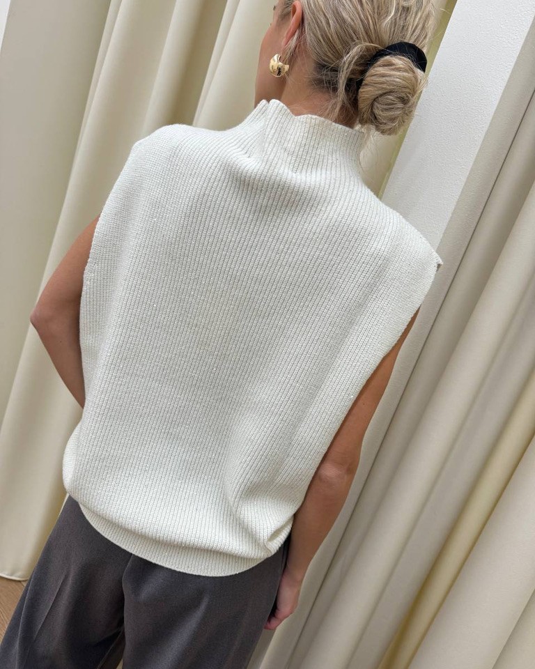 Gilet oversize burro con micro paillettes HaveOne Shop Online Gilet oversize burro con micro paillettes HaveOne