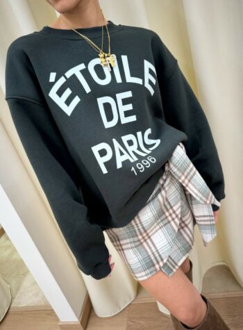 Felpa oversize verde stampa scritta Vicolo Shop Online Felpa oversize verde stampa scritta Vicolo