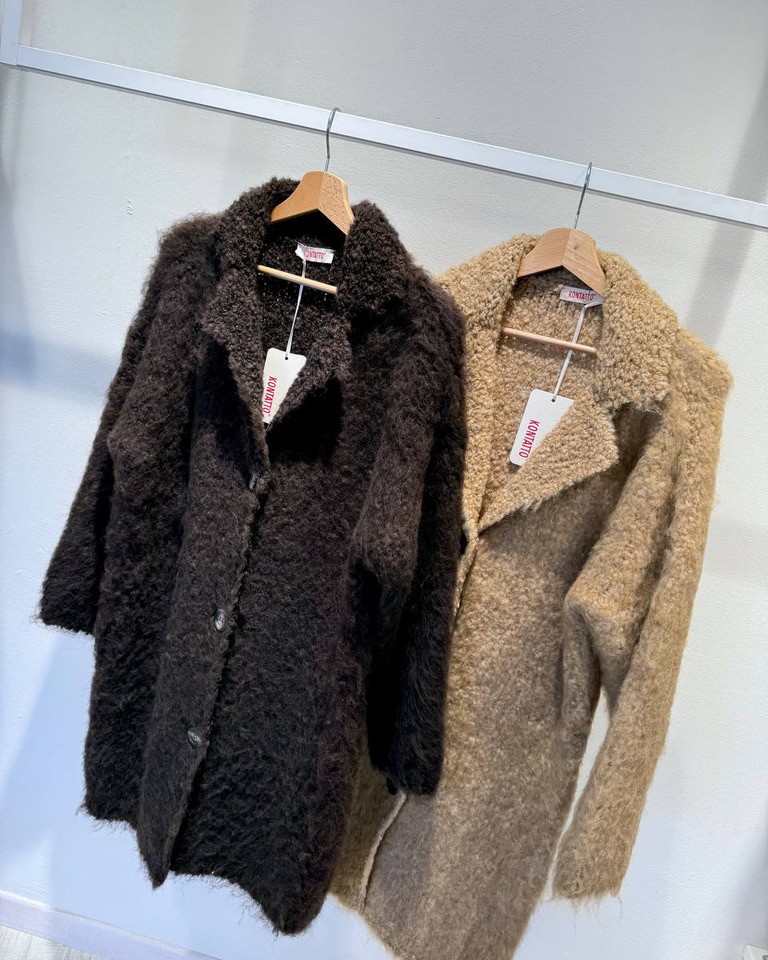 Cappotto teddy moro Kontatto Shop Online Cappotto teddy moro Kontatto