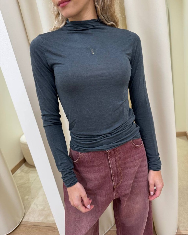 Maglia piombo collo cratere misto cachemire HaveOne Shop Online Maglia piombo collo cratere misto cachemire HaveOne