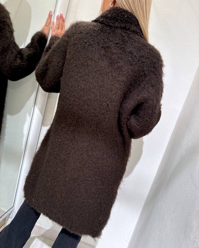 Cappotto teddy moro Kontatto Shop Online Cappotto teddy moro Kontatto