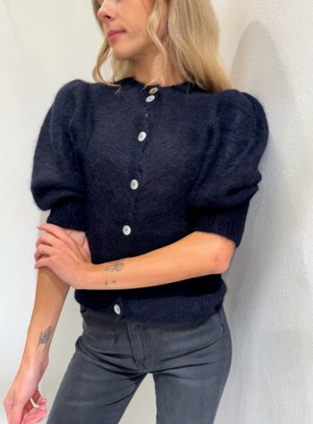 Shop Online Cardigan nero manica palloncino Kontatto