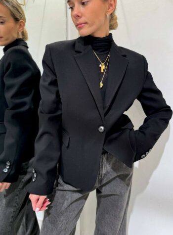 Shop Online Blazer cropped nero Vicolo