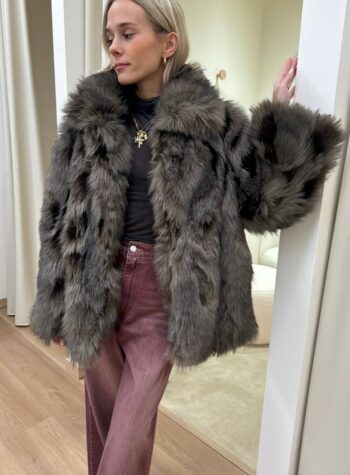 Pelliccia con rever moro HaveOne Shop Online Pelliccia con rever moro HaveOne