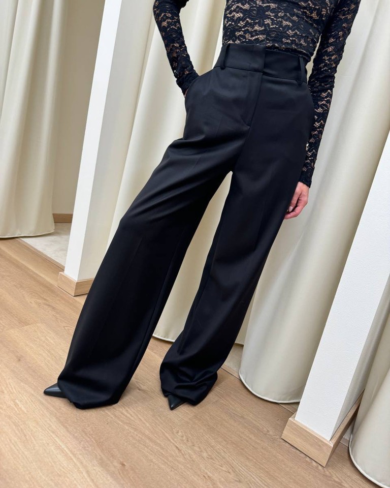Pantalone palazzo nero Revise Shop Online Pantalone palazzo nero Revise