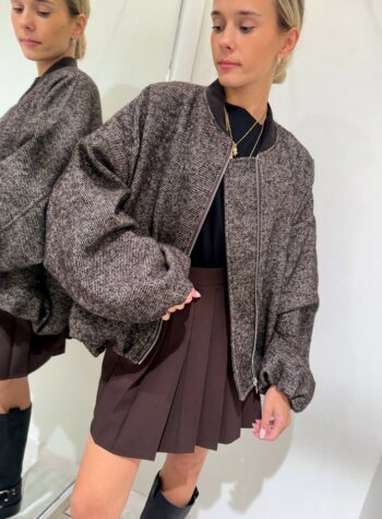 Shop Online Bomber oversize moro sale e pepe con elastico Susy Mix