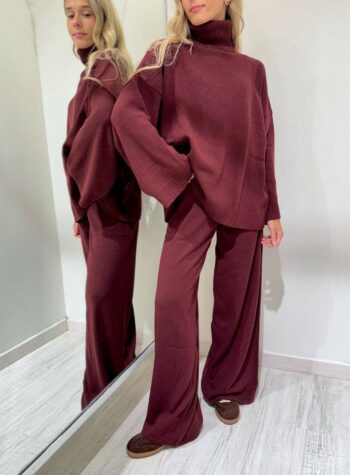Shop Online Maglione over collo alto bordeaux Kontatto